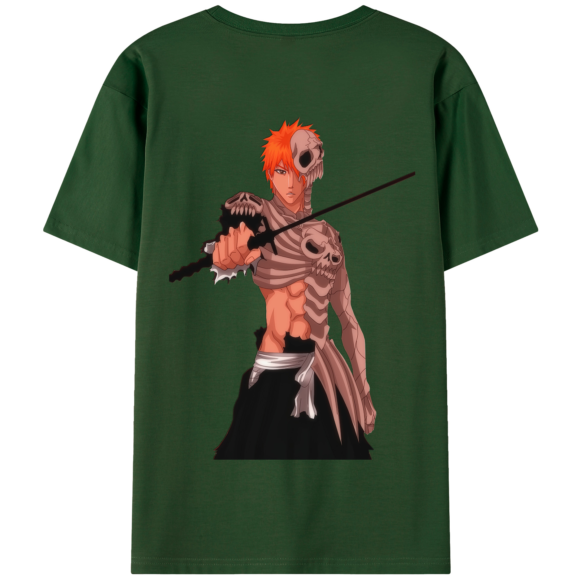 （画像用） ブリーチ 黒崎一護（くろさき いちご）BLEACH Kurosaki Ichigo 綿100％半袖Tシャツ（背面プリント）